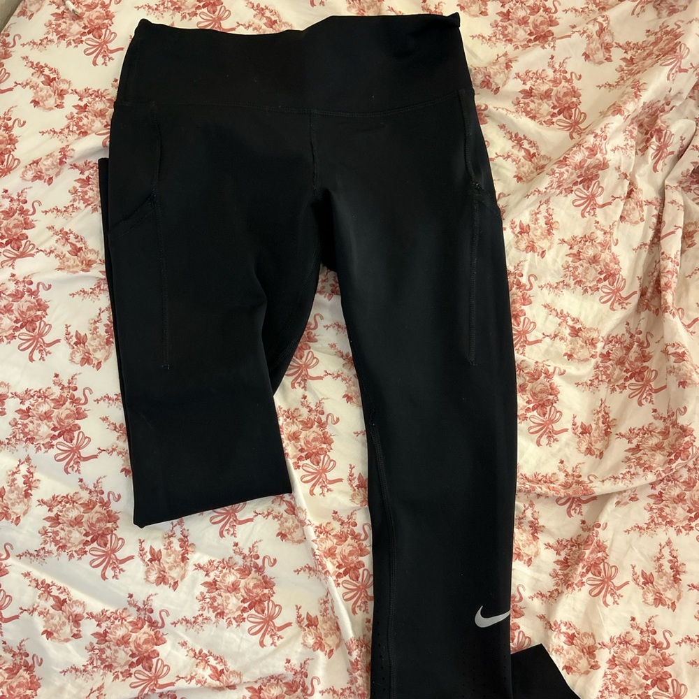 Nike Black Leggings with White Logo